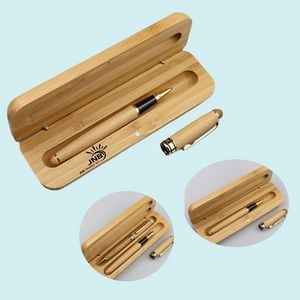 Bamboo Ballpoint Pen with Case