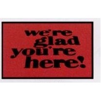 Logo Pin™ Standard Design Personalized Carpet (We're Glad You're Here!) (4'x6')