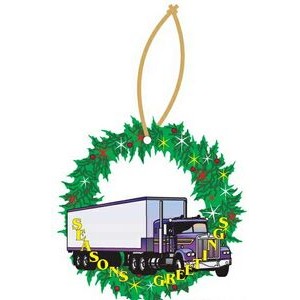 Diesel Truck Promotional Wreath Ornament w/ Black Back (2 Square Inch)