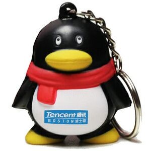 Penguin Stress Reliever Keychain