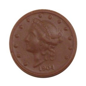 Chocolate Lady Liberty Coin Head