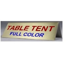 Table Tent 8"wx4"h