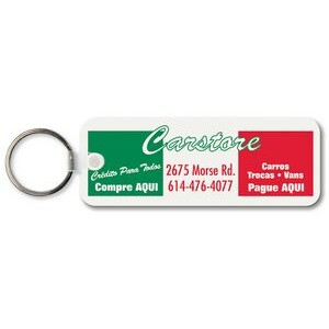 Rectangle Key Tag w/Round Corners (Spot Color)