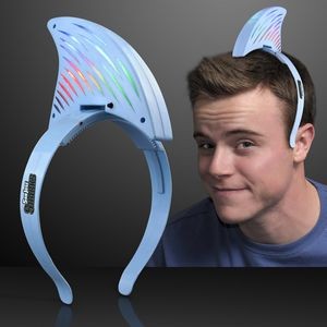 Light Up LED Shark Fin Headbands - Domestic Print