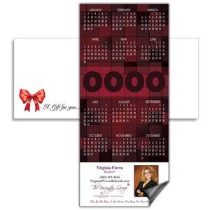 Magnetic Calendar with Envelope - Burgundy