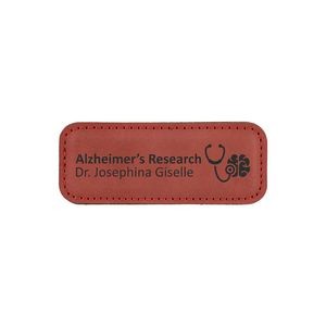 Rose Leatherette Badge w/ Magnet