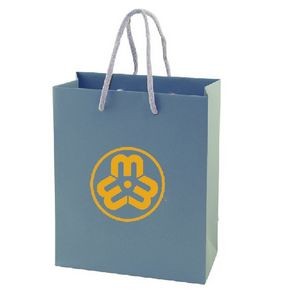 Matt/Gloss 250GSM White Cardboard Laminated Shopping Bag(10x5x13'')
