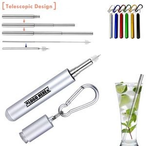 Telescope Metal Straw With Carabiner