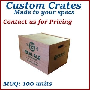 Custom Wooden Crate with slide-top / Wooden Box - made to order
