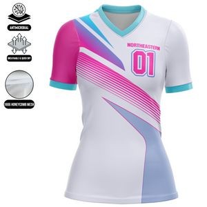 Women's Custom Full Sublimation Volleyball Cap Sleeve Jersey