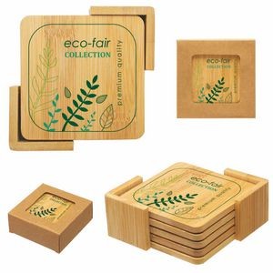 Bamboo Coaster Set