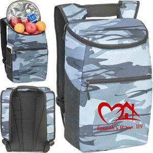 Insulated Lightweight Backpack 18-Can Camo Cooler Bag (16.5" x 16.5" x 9.5")
