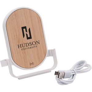 Qi? Certified Bamboo Phone Charger Stand
