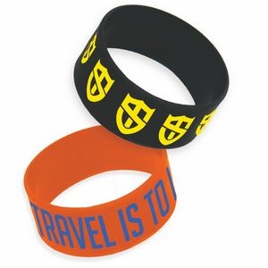 1" Embossed Printed Silicone Wristband