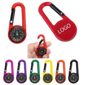 Abs Plastic Compass Mountaineering Buckle Key Chain