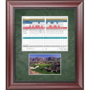 Parkview (Mahogany/Green) - Golf Scorecard Display 14"x16"