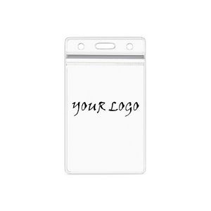 Clear Plastic Vertical Name ID Card Holder