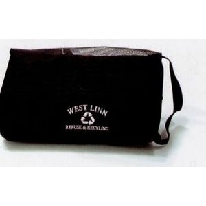 Black Polyester Shoe Tote Bag - Embroidered
