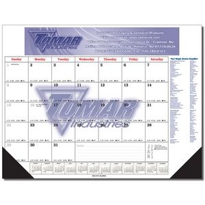 Desk Blotter Calendar w/Leatherette Corners