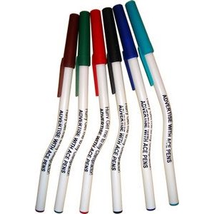 ACE® Made in USA White Chiropractic Stick Pen With Assorted Color Caps