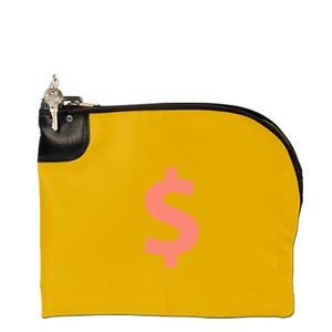 10.5"x9" Laminated Nylon Curved Zipper Bank Bag w/Standard Swing Lock