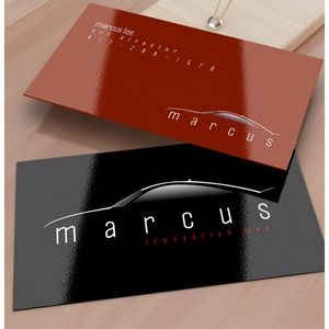 16 Point UV Business Card with 4/4 Full Color & Uncoated Back (2"x3.5")