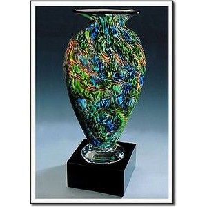 Jade Glen Mercury Vase w/ Marble Base (3.75"x7.5")