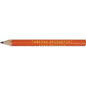 Round golf pencil, without eraser, hot/foil stamped, printed (always sharpened)