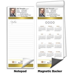 3 1/2"x8" Full-Color Magnetic Notepads - Calendar Magnet