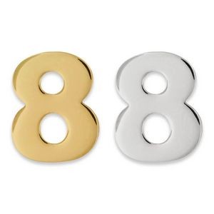 Number "8" Lapel Pin - Gold or Silver