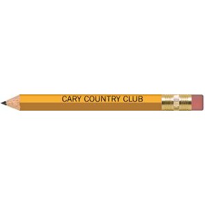 Yellow Hexagon Golf Pencils with Erasers