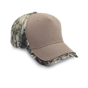 5-Panel Structured Solid Color With True Timber Camo Visor Edge & Back