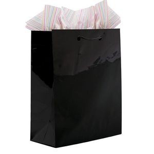 Black Gloss Eurotote Bag (8"x4"x10")