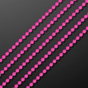 7mm 33" Round Pink Beads (Non-Light Up) - BLANK