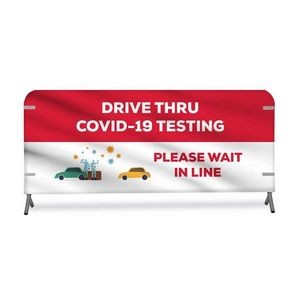 Barricade Skinz™ - COVID-19 - Drive Thru Testing - 3 x 7 ft Stretch cover