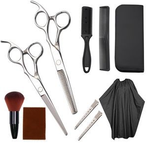 6.7" 10 PCS Professional Barber Hairdressing Hair Cutting Scissors Kit