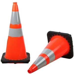 Premium Eco-Friendly 28" Traffic Cones with 6" and 4" Reflective Collars