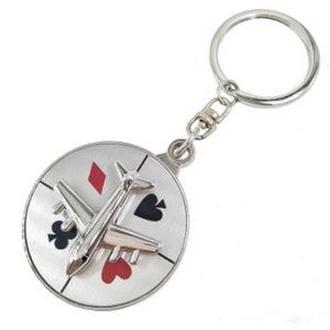 Roulette Airplane Rotatable Keyring