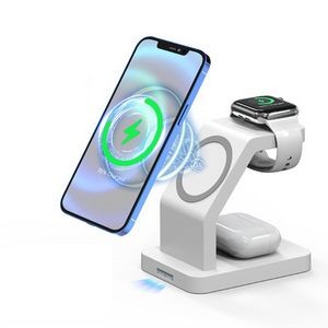 3 In 1 Multi-function 15 W Magnetic Wireless Charger Stand
