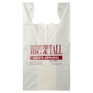1.75 Mil Clear Medium Low Density T-Shirt Style Bag (12"x7"x22")