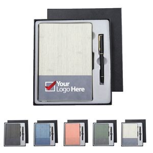 Gift Box Packaging Leather Notebook w/Pen