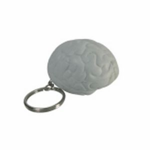 Brain Shaped Stress Reliever With Keychain