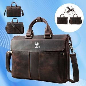 Vintage Travel Briefcase in Genuine Leather (Imported)