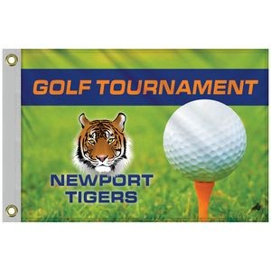 14" x 20" Single Reverse Golf Flag with Heading & Grommets - HQ