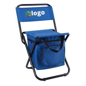 Portable Outdoors Folding Chair With Cooler Bag