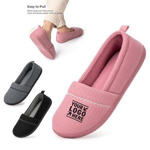 Indoor Lightweight Women's Memory Foam House Shoes Ladies' Dailywear Comfy Knitted Loafer Slippers