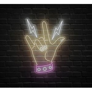 Rock Gesture Neon Sign (41 " x 54 ")
