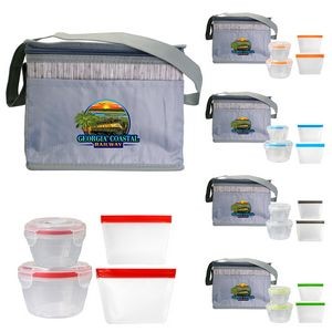 Gray Graph Nested Bagged Lunch Set