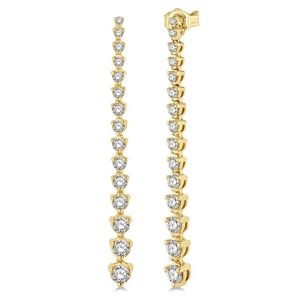 Jilco Inc. 2 Carat Diamond Yellow Gold Dangle Drop Earrings