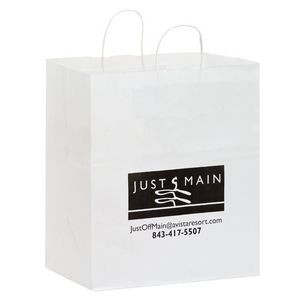 White Kraft Paper Carry-Out Bag (14 1/2"x9 1/2"x16 1/4")